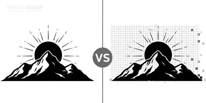 Vektörel ve Piksel (Raster) Tasarım: Sizin Projeniz İçin Hangisi Doğru?