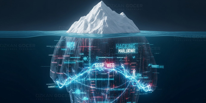 deep web büyüklüğü gösteren simgesel görsel